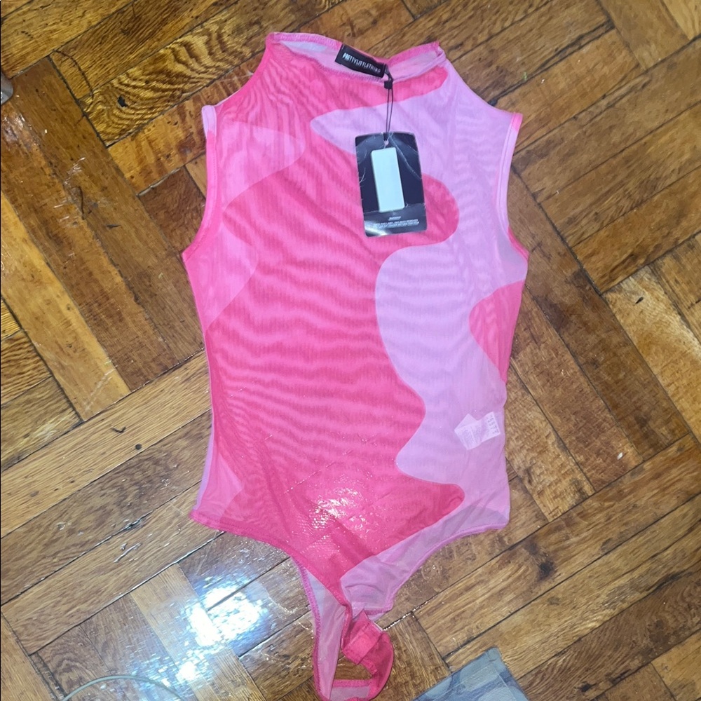 PrettyLittleThing Vibrant Pink and Red Bodysuit